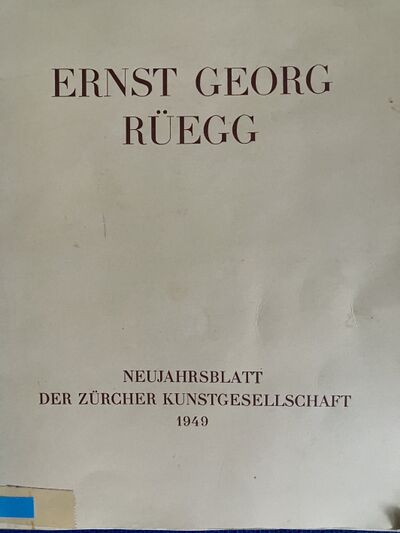 Foto des Mediums (Einband) von „Ernst Georg Rüegg“