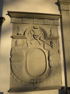 Epitaph für Pfarrer Rahn bei der ref. Kirche, 1797