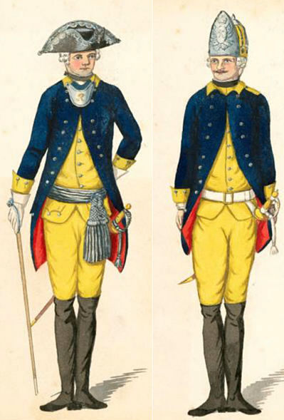 Datei:1785, Offizier und Soldat.jpg