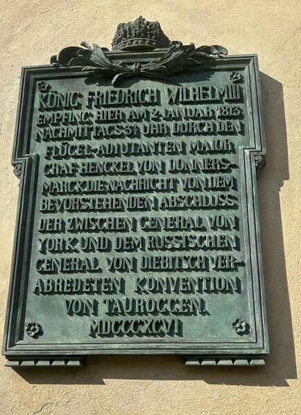 Datei:Gedenktafel Konvention Tauroggen wiki.jpg