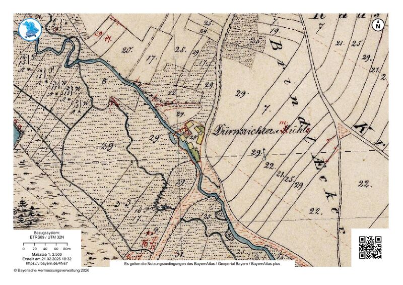 Datei:Dürnsrichtmühle Uraufnahme 1834.jpg