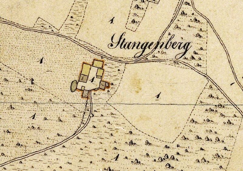 Datei:Stangenberg Ausschnitt Uraufnahmen 1808 1864.jpg
