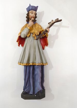Hl. Johannes Nepomuk (Holzfigur im Burgmuseum Parsberg)