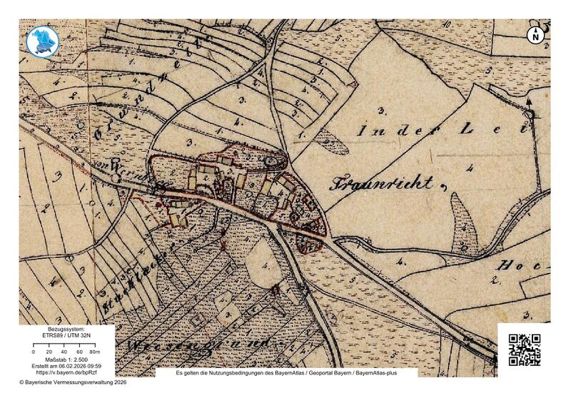 Datei:Traunricht Uraufnahme 1834.jpg