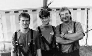 Die Elbertritscher 1995. Von links: Peter Butz, Gerhard Köbler und Stefan Walter.