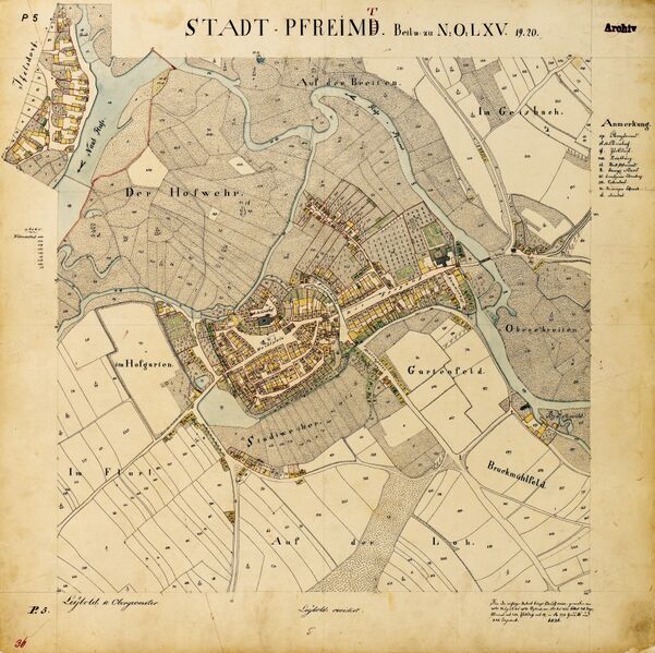Datei:Pfreimd Uraufnahmeblatt 1835.jpg