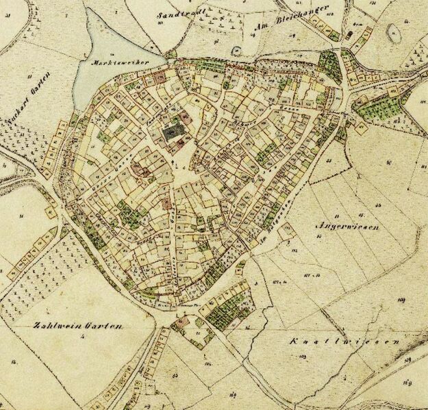 Datei:Oberviechtach Karte Landvermessung um 1830.jpg