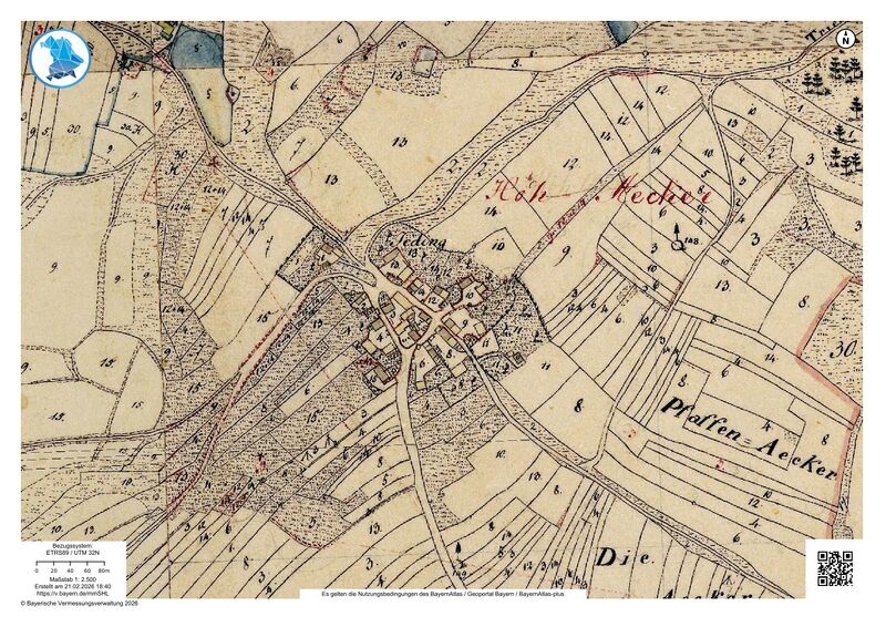 Datei:Jeding (Fensterbach) Uraufnahme 1834.jpg