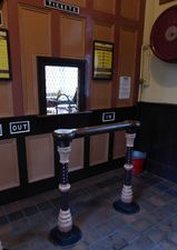 Ticket window and balustrade