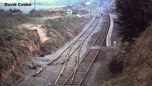 The north end of the new passing loop, circa 1973 (David Cooke)