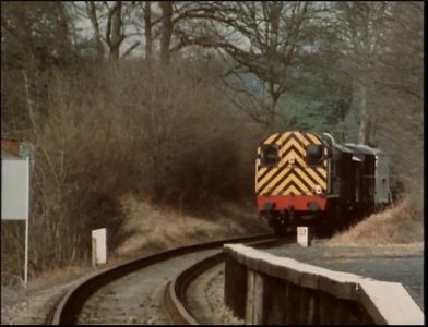 The train approaches Northwood Halt