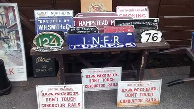 Railwayana for sale at the shop