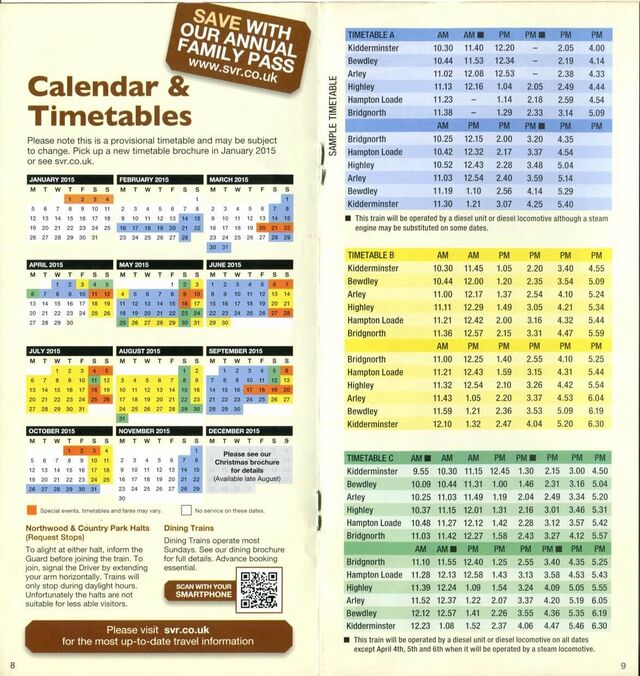 Severn Valley Railway Timeline 2015 - SVR Wiki