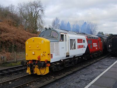 37418 departing Bridgnorth