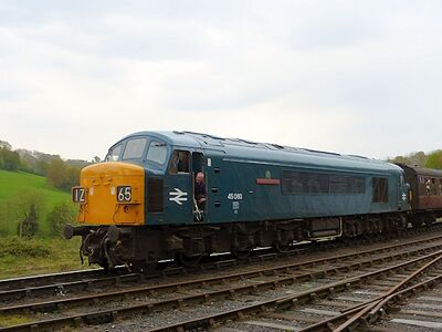 2017: Visiting Class 45 45060 Sherwood Forester approaching Highley