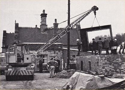 Lifting the ex-Pensnett box sections into position on 25 January (Tony Bending / SVR News)
