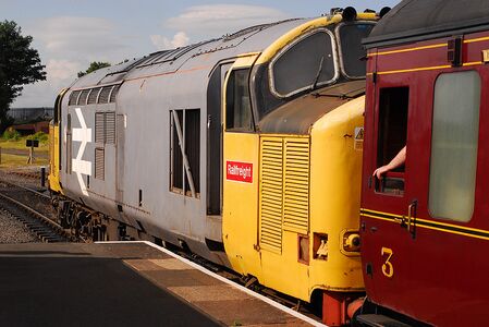 2011: BR Class 37 37906 standing at Kidderminster