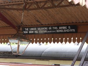 The canopy was refurbished using materials from the old Snow Hill station.