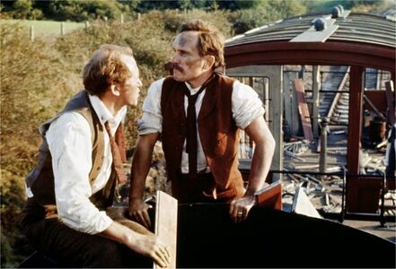 Screenshot with Holmes, Watson and a replica carriage