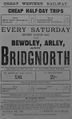 1884 half day trips to Bewdley, Arley and Bridgnorth