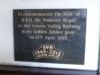 Commemorative plaque at Bridgnorth