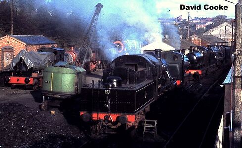 Bridgnorth MPD in 1972 with the two sheds visible (David Cooke)