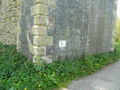Engineers Line Reference on bridge abutment