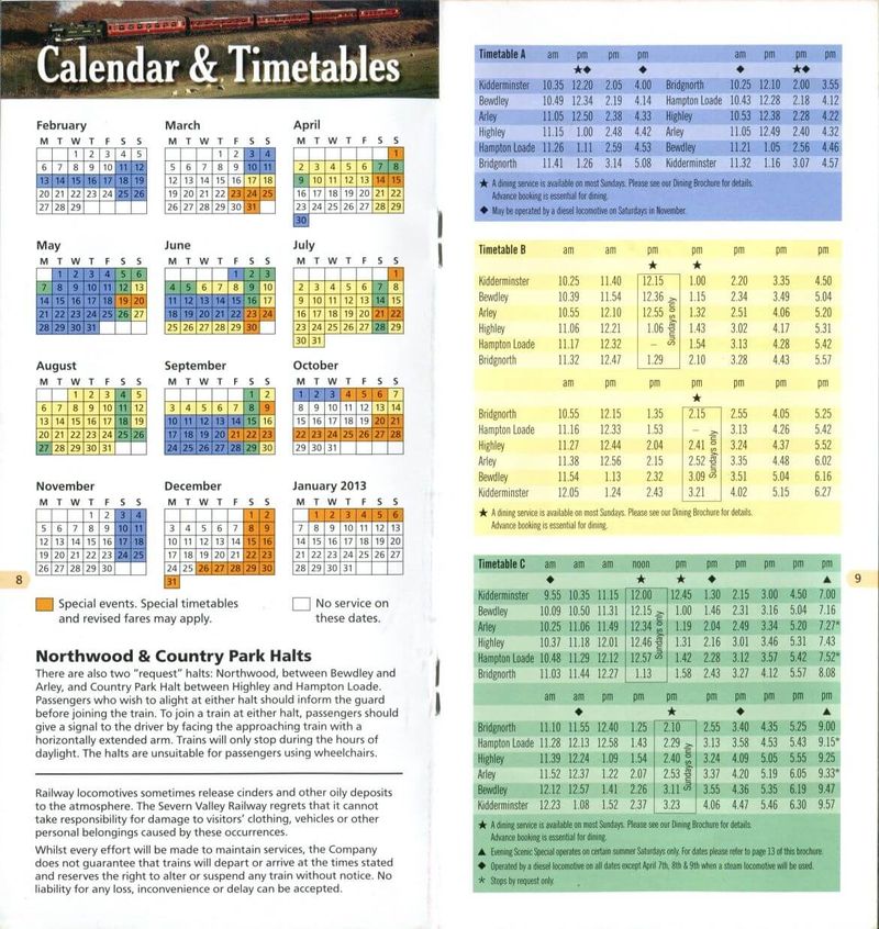 Severn Valley Railway Timeline 2012 - SVR Wiki