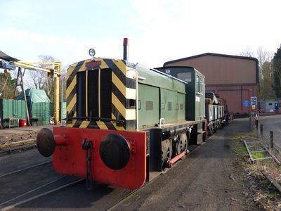 D2961 outside Bridgnorth boiler shop in March 2015