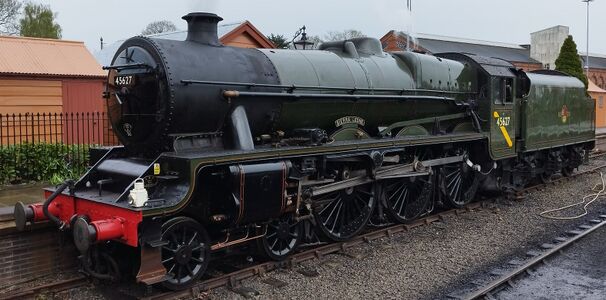 Sierra Leone (Galatea in Disguise), stood in the bay platform at Kidderminster Town (SVR), 18 April 2025