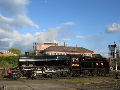 2024: LMS Stanier Mogul 13268 newly outshopped in original LMS lined livery