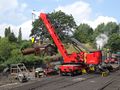 Boiler lift in progress on 14 July
