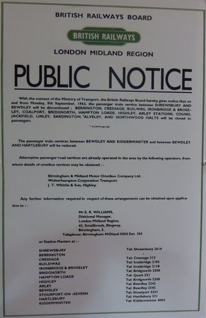 Closure notice