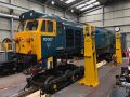 50007 being lifted for maintenance, Nov 2017