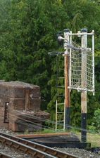 Token catcher opposite Bewdley North signal box