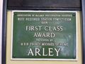 Association of Railway Preservation Societies, Best Restored Station Competition, First Class Award, Arley, 1986
