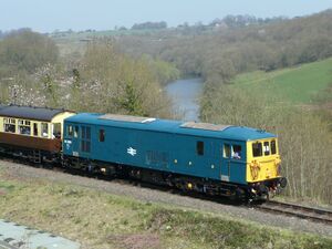 2010: Class 73 E6006 (73006) near Highley