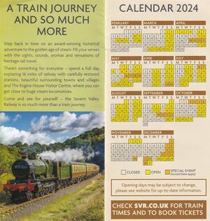 Severn Valley Railway Timeline 2024 - SVR Wiki