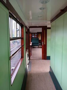 View from the buffet area towards the vestibule and saloon