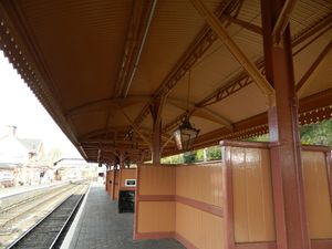 Underside view of the canopy showing the two different methods of construction