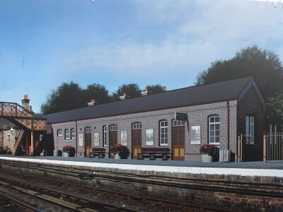 Artist's impression of the new station building looking north.