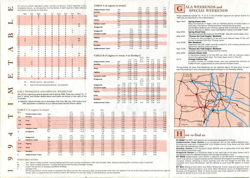 Severn Valley Railway Timeline 1994 - SVR Wiki