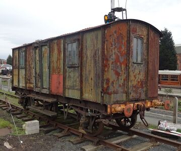 2019: Newly arrived GWR 14984 Workshop Van at Kidderminster Railway Museum.