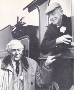 The Earl of Lindsay (left) with Sir Robert Reid at the naming ceremony (David Wilcock/SVR News)