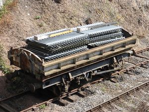 2015: BR 989098 'Mermaid' Ballast Wagon at Eardington