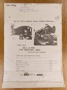 Mock poster from Bridgnorth, 1987