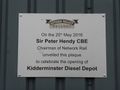Plaque marking the opening ceremony on 20 May 2016