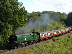2010: Gala guest SR 'un-rebuilt' Bulleid Battle of Britain class 34070 Manston
