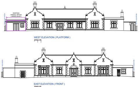 Elevations for Listed building alterations in June 2021