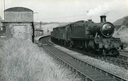 A goods train waits to depart for Much Wenlock in June 1961 (Sellick Collection)